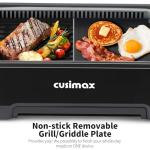 CUSIMAX Smokeless Indoor Electric Grill with LED Display