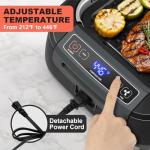 CUSIMAX Smokeless Indoor Electric Grill with LED Display