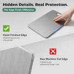 BlueBark 3-Piece Stainless Steel Cutting Board Set
