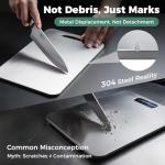 BlueBark 3-Piece Stainless Steel Cutting Board Set