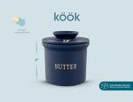 Kook Ceramic Butter Keeper with Lid - Navy
