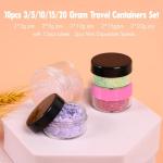 Travel Size Containers Set with Labels and Spatulas