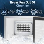Coolski 15" Stainless Steel Under Counter Ice Maker