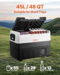 VEVOR Portable Dual Zone Car Refrigerator 48QT