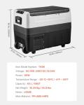 VEVOR Portable Dual Zone Car Refrigerator 48QT