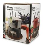 Sierra 1.6-Quart Cast Iron Fondue Set, Red