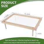 YiePhiot Two-Tier Wooden Herb Drying Rack