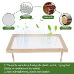 YiePhiot Two-Tier Wooden Herb Drying Rack