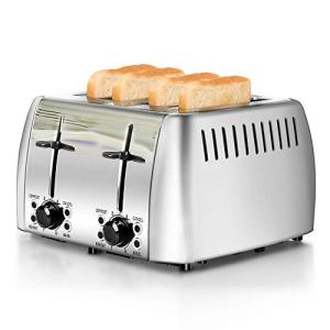 4-Slice Stainless Steel Bagel Toaster with Settings
