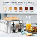 4-Slice Stainless Steel Bagel Toaster with Settings