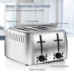 4-Slice Stainless Steel Bagel Toaster with Settings