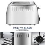 4-Slice Stainless Steel Bagel Toaster with Settings
