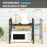 Expandable Microwave Oven Rack with Hooks