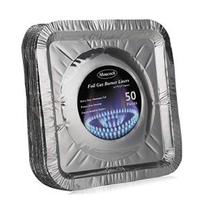 50 Pack Heavy Duty Aluminum Stove Burner Covers