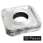 50 Pack Heavy Duty Aluminum Stove Burner Covers