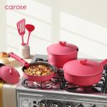 17-Piece Nonstick Cookware Set with Detachable Handle