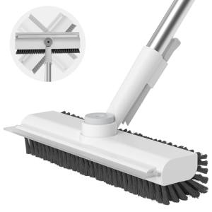 3-in-1 Floor Scrub Brush with Long Handle