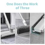 3-in-1 Floor Scrub Brush with Long Handle