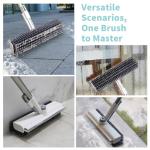 3-in-1 Floor Scrub Brush with Long Handle