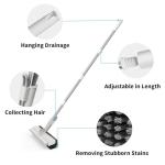 3-in-1 Floor Scrub Brush with Long Handle