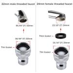 Dishwasher Faucet Adapter with Aerator - Chrome
