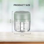 Green Mini Electric Food Processor and Garlic Chopper