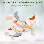 Green Mini Electric Food Processor and Garlic Chopper