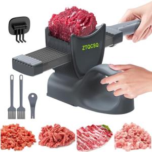 Manual Meat Slicer with Adjustable Thickness - Gray