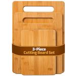 3-Piece Bamboo Cutting Board Set with Handles
