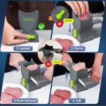 Manual Meat Slicer with Adjustable Thickness - Gray