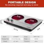 Cusimax Dual Infrared Electric Hot Plate Burner
