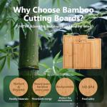 Double-Sided Bamboo Cutting Board with Juice Grooves