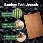Double-Sided Bamboo Cutting Board with Juice Grooves