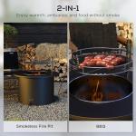 Outsunny 2-in-1 Smokeless Fire Pit and Grill