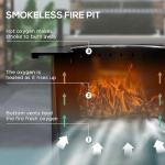 Outsunny 2-in-1 Smokeless Fire Pit and Grill