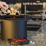 Outsunny 2-in-1 Smokeless Fire Pit and Grill