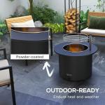 Outsunny 2-in-1 Smokeless Fire Pit and Grill