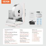 VEVOR Adjustable Electric Vegetable Slicer Machine
