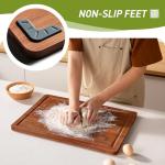 Bamboo Cutting Board Set with Non-Slip Feet