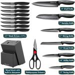 Home Hero 16-Piece Kitchen Knife Block Set