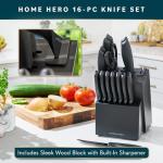 Home Hero 16-Piece Kitchen Knife Block Set