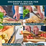 Home Hero 16-Piece Kitchen Knife Block Set