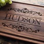 Custom Engraved Wedding Cutting Board Gift
