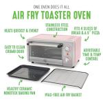 GreenLife Pink Stainless Steel Air Fryer Toaster Oven