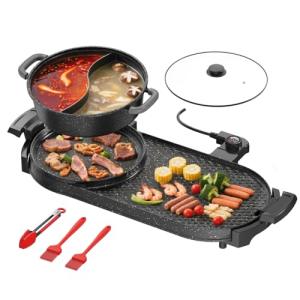 AORAN 2200W Electric Grill and Hot Pot Combo