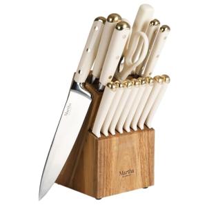 Martha Stewart 16-Piece Stainless Steel Knife Set