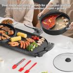 AORAN 2200W Electric Grill and Hot Pot Combo