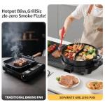 AORAN 2200W Electric Grill and Hot Pot Combo