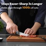 8-Piece Non-Serrated Steak Knife Set with Block