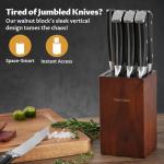 8-Piece Non-Serrated Steak Knife Set with Block